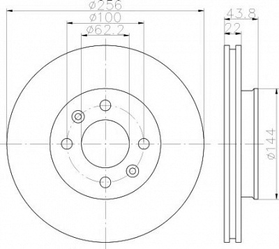 HELLA PAGID 8dd355117981 -  Тормозной диск